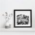 تابلو دکوراتیو بلمونت؛ برگ انجیری سیاه و سفید